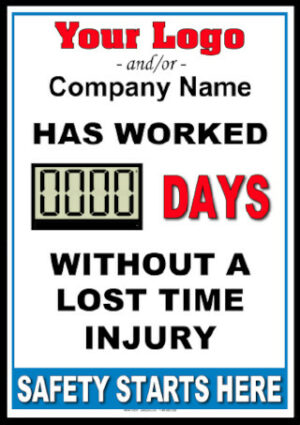 1 Counter Custom LCD Safety Scoreboard | Days without incident counter | Safety Star